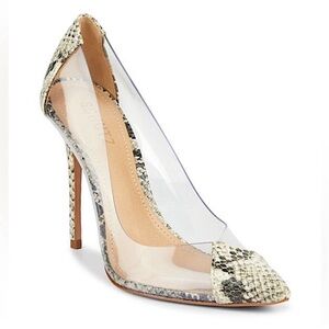 NWOB SCHUTZ Snake embossed leather pump SIZE 9.5